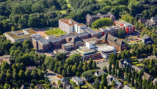 Luftbildaufnahme des Krankenhauses Bergmannsheil Buer.